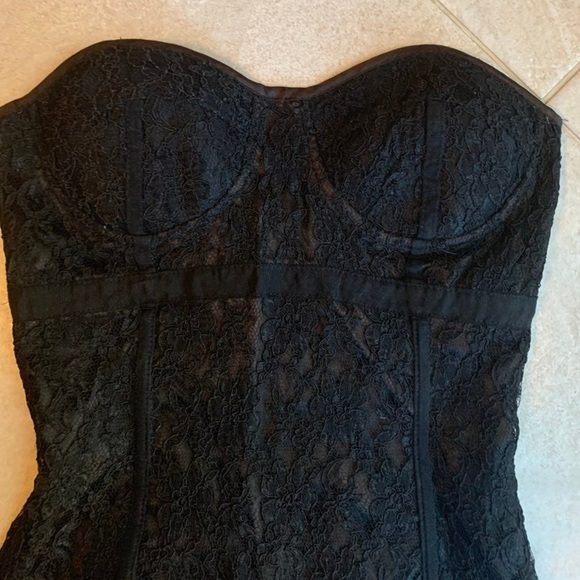 charlotte russe black lace corset L - Picture 5 of 6